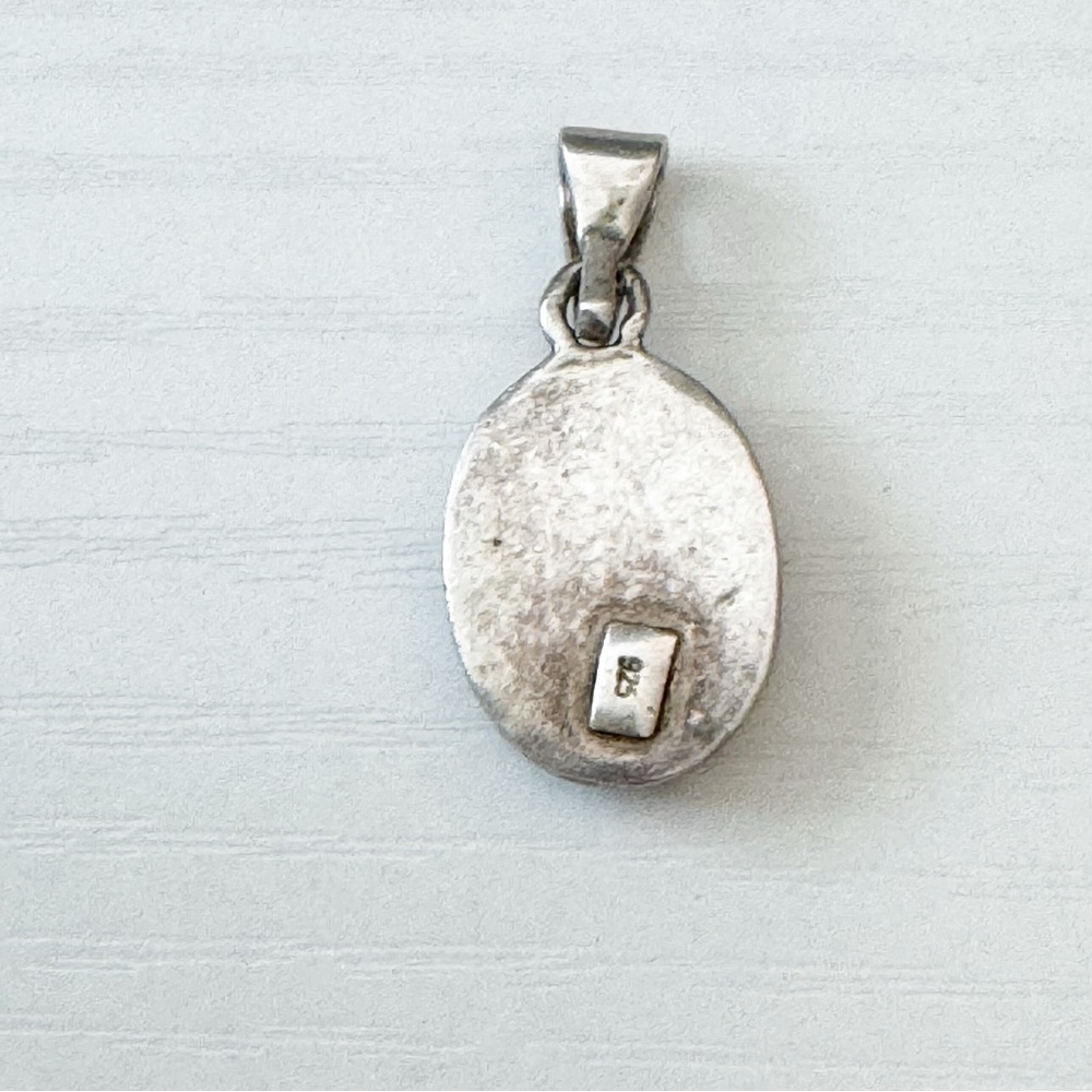 Greek Soldier Pendant Hand Carved Red Agate Sterling Silver 925 - Picture 6 of 10